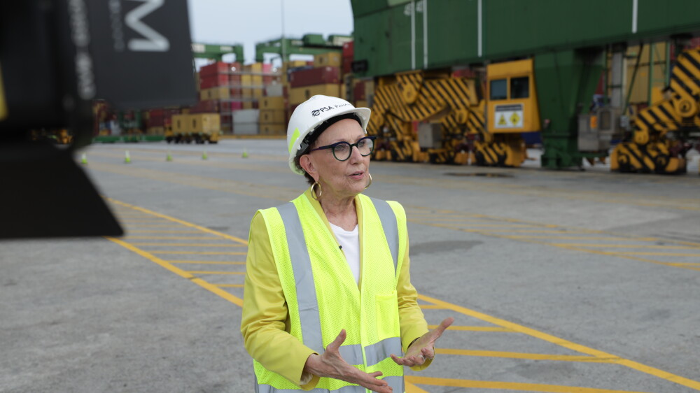 UN Trade and Development Secretary-General Rebeca Grynspan visits the Panama Canal
